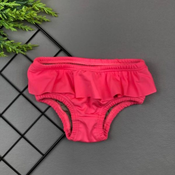 Calçinha de Biquíni Praia Proteção UV 50+ Rosa Neon
