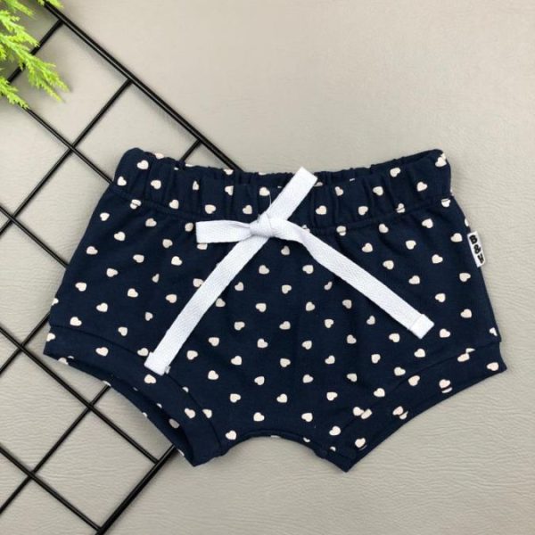 Tapa Fralda para Bebê Azul Marinho Coração