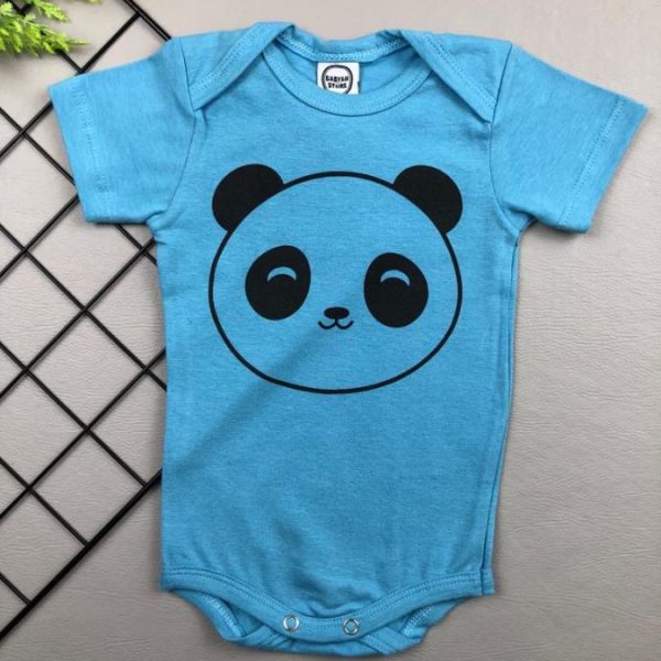 Body para Bebê Manga Curta Panda