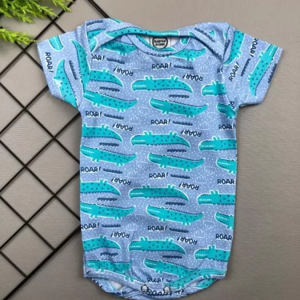Body para Bebê Manga Curta Jacaré Roar