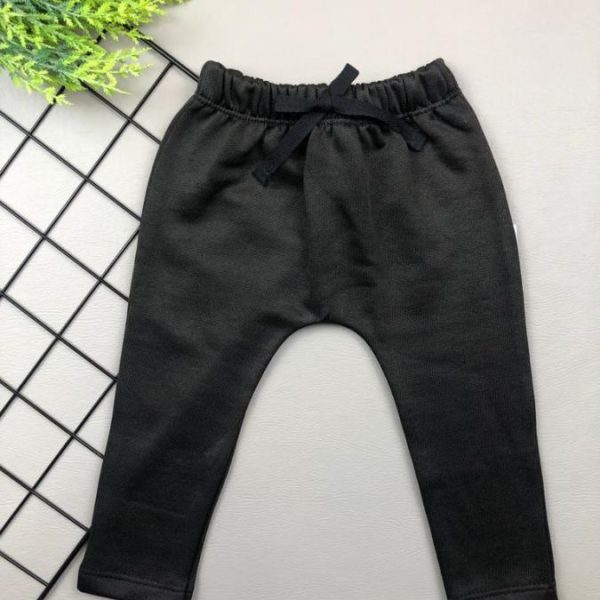 Calça para Bebê Saruel Moletom Peluciado Preta