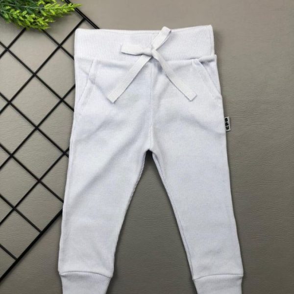 Calça para Bebê de Ribana Canelada Branca