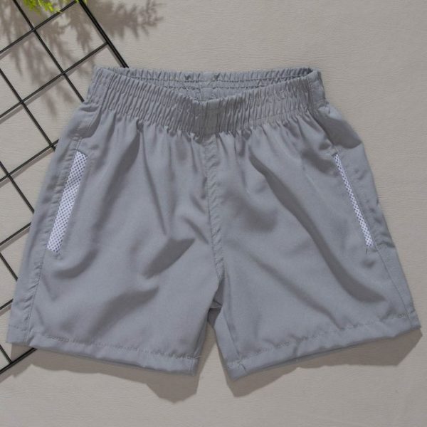 Short Infantil Tactel com Bolso Cinza