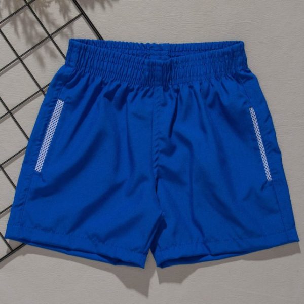 Short Infantil Tactel com Bolso Azul