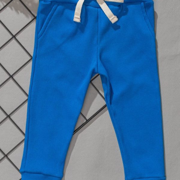Calça para Bebê de Ribana Canelada  Azul Royal