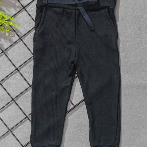 Calça para Bebê de Ribana Canelada Preta