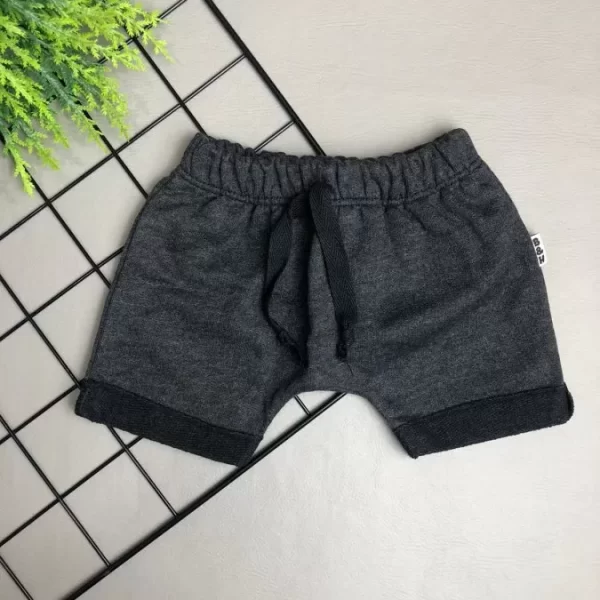 Shorts/Bermuda Saruel para Bebê Liso Grafite