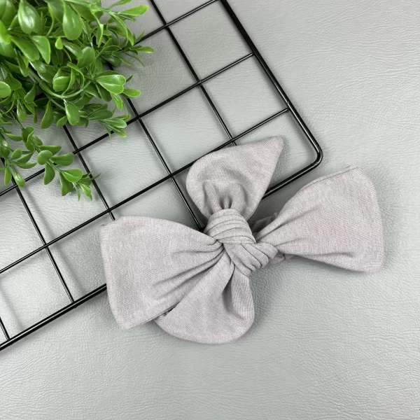 Turbante c/ Elástico para Bebê Cinza