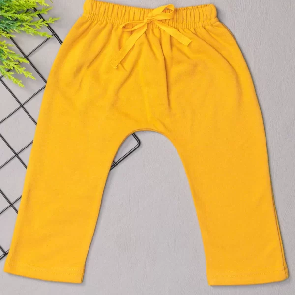 Calça para Bebê Saruel Moletom Peluciado Mostarda Quente