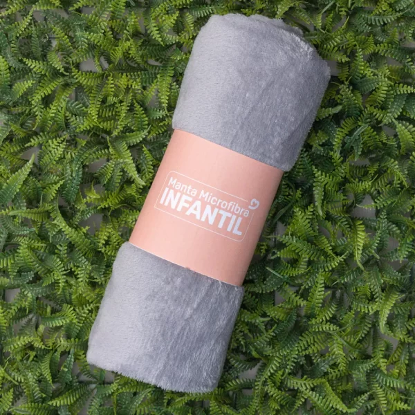 Manta Microfibra Infantil Cinza