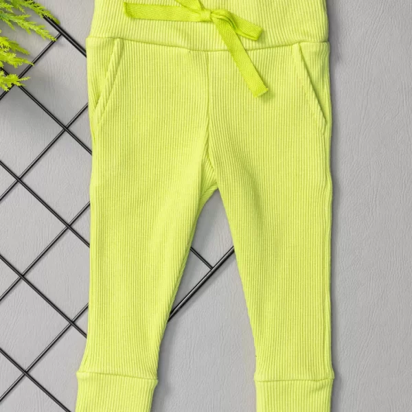Calça para Bebê de Ribana Canelada Verde Lima