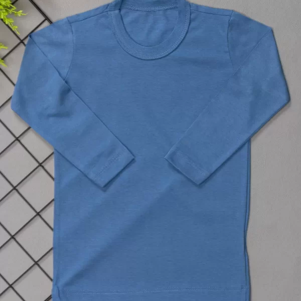 Camiseta Longa Infantil Lisa Denim Lisa