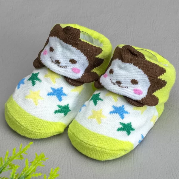 Meia Baby Bichinhos Urso Verde Lima