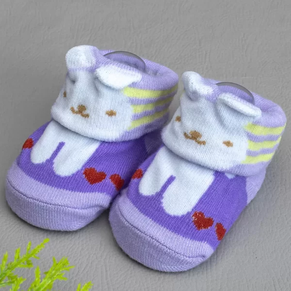 Meia Baby Bichinhos Ursa Lilás