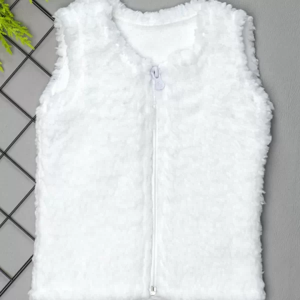 Colete Infantil de Pelo Branco