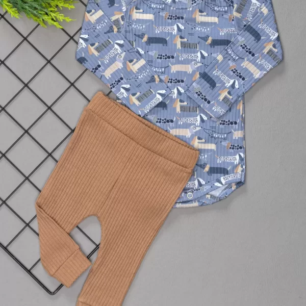 Conjunto Canelado para Bebê Dog