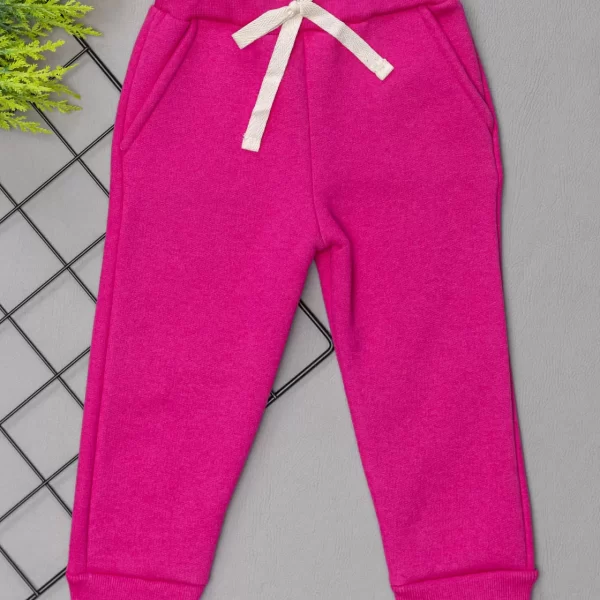 Calça de Moletom para Bebê com Bolso Rosa Pink