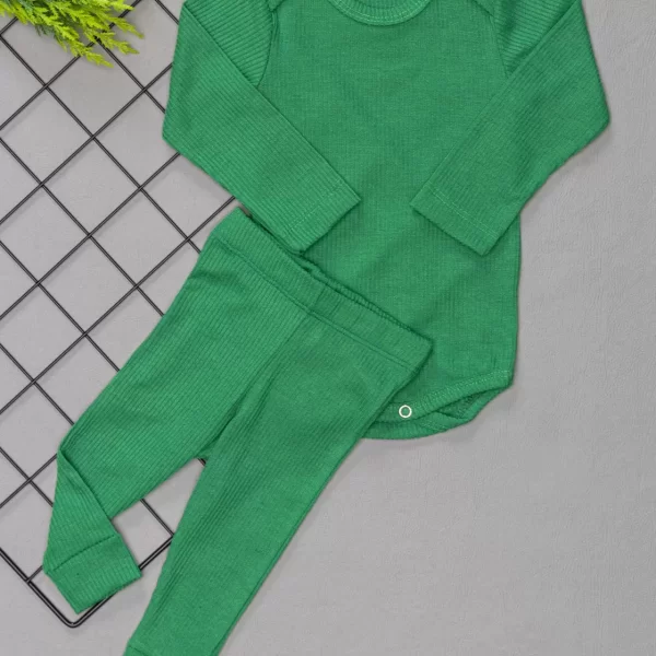 Conjunto Longo para Bebê Basic Verde Bandeira