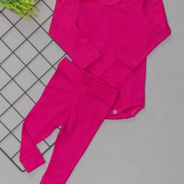 Conjunto Longo para Bebê Basic Rosa Pink
