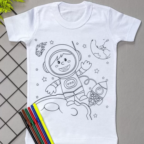 Camiseta Curta Infantil Mágica - Astronauta