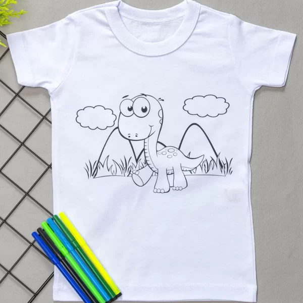 Camiseta Curta Infantil Mágica - Dino