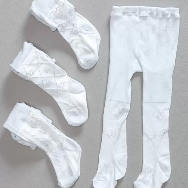 Meia Calça Feminina Bordada C/ Pé - Sortidas