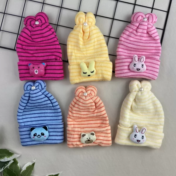 Touca Para Bebê Com Aplique -  0 a 1 Ano