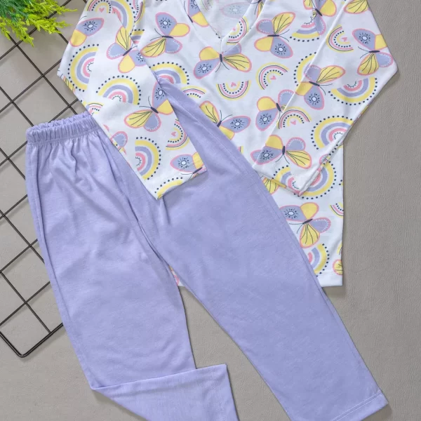 Pijama Infantil Lilás Borboleta