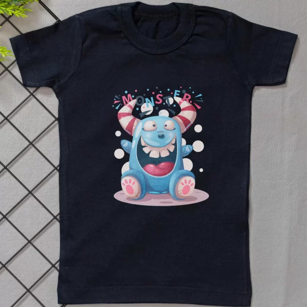 Camiseta Curta Infantil Estampada Monster