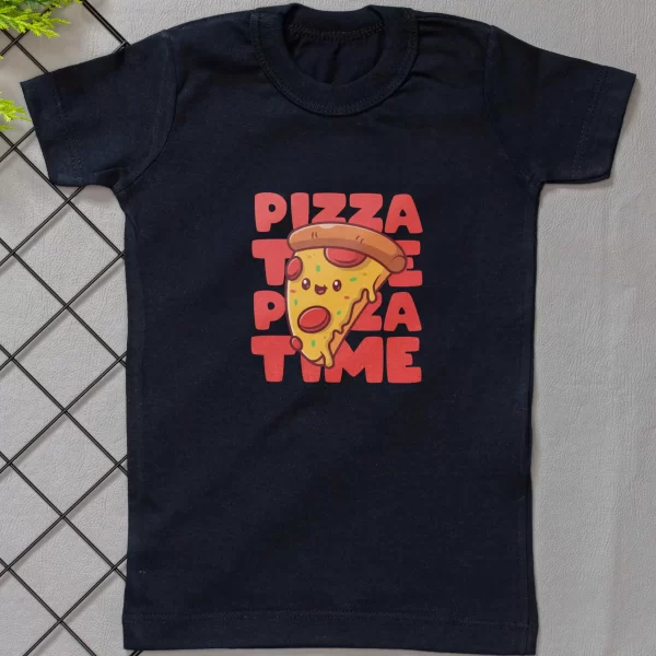 Camiseta Curta Infantil Estampada Pizza