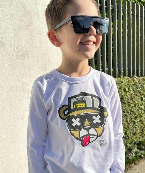 Camiseta Longa Infantil Estampada Bleah