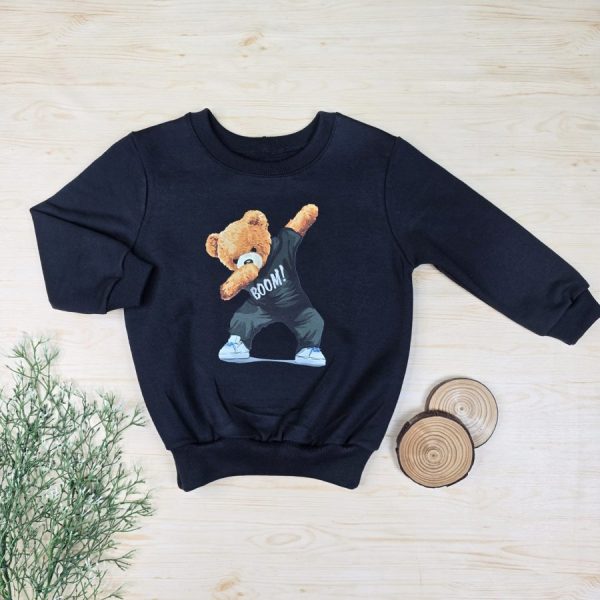 Moletom com Gola Infantil - Preto Boom