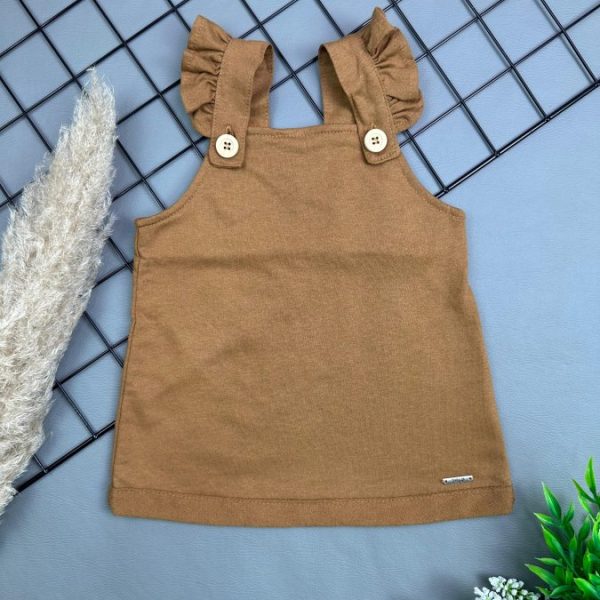 Salopete Babado Camel