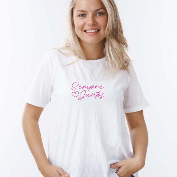 Camiseta Manga Curta  Adulto Sempre Juntos F