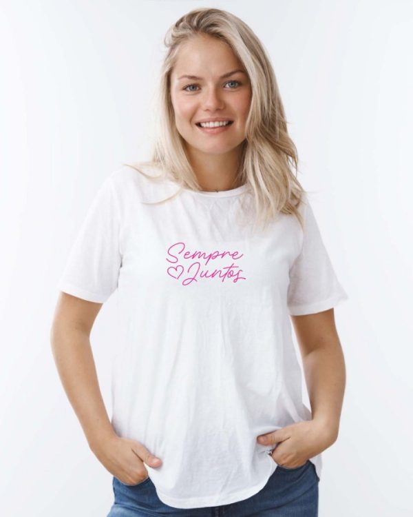 Camiseta Manga Curta  Adulto Sempre Juntos F