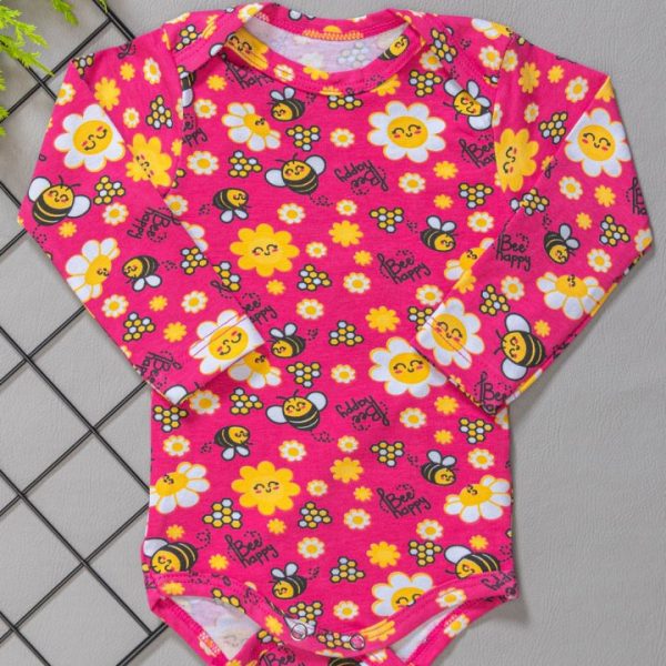 Body para Bebê Manga Longa Abelha