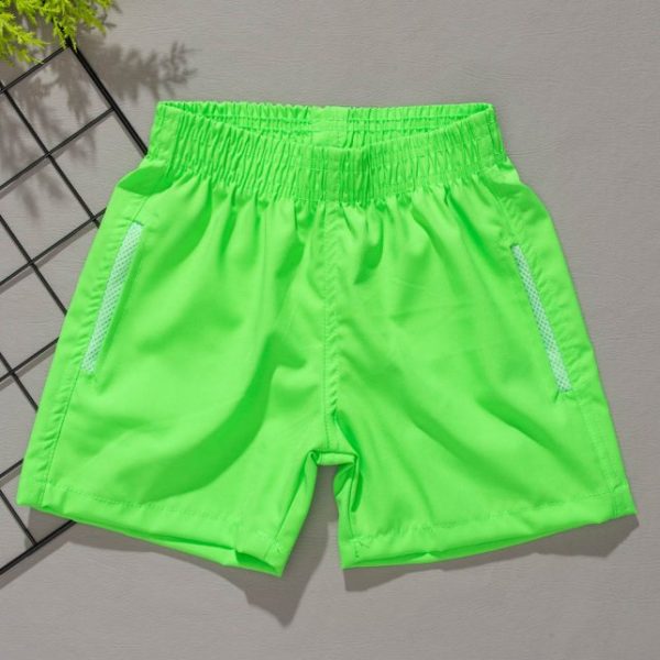 Short Infantil Tactel com Bolso Verde Neon