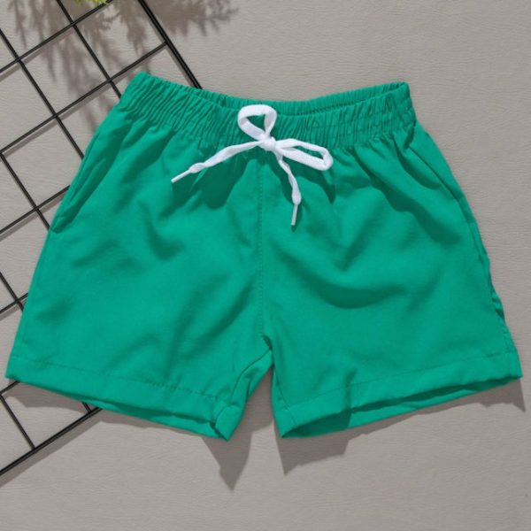 Short Infantil Tactel com Cordinha Mauricinho Verde