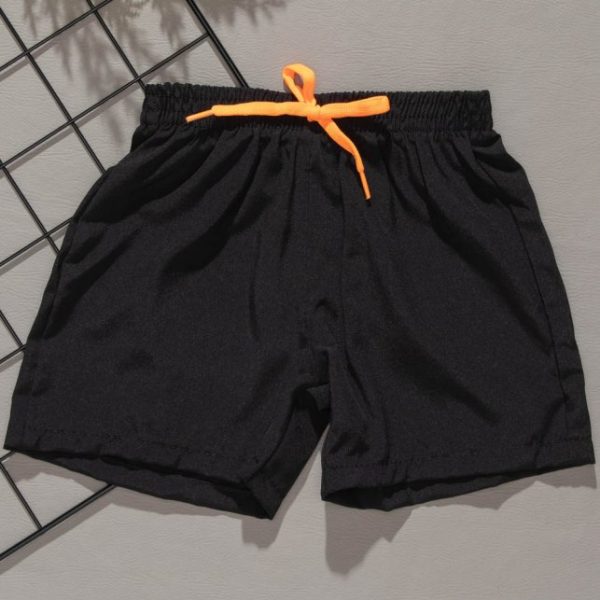 Short Infantil Tactel com Cordinha Mauricinho Preto