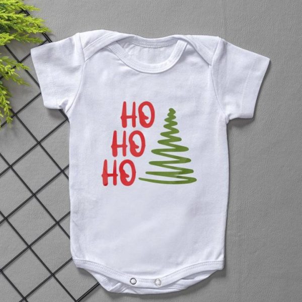 Body Curto para Bebê Natal HoHoHo