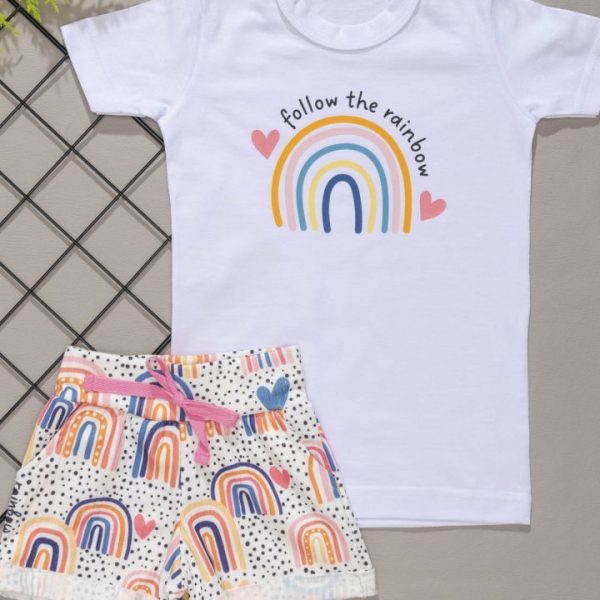 Conjunto Curto Infantil Arco Irís