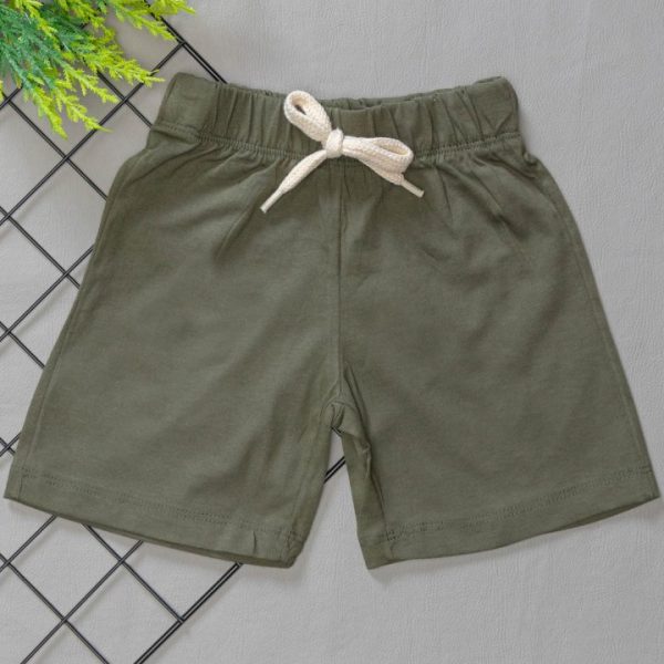 Shorts Malha Infantil Verde Militar