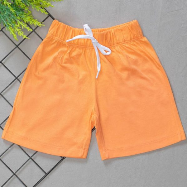Shorts Malha Infantil Laranja