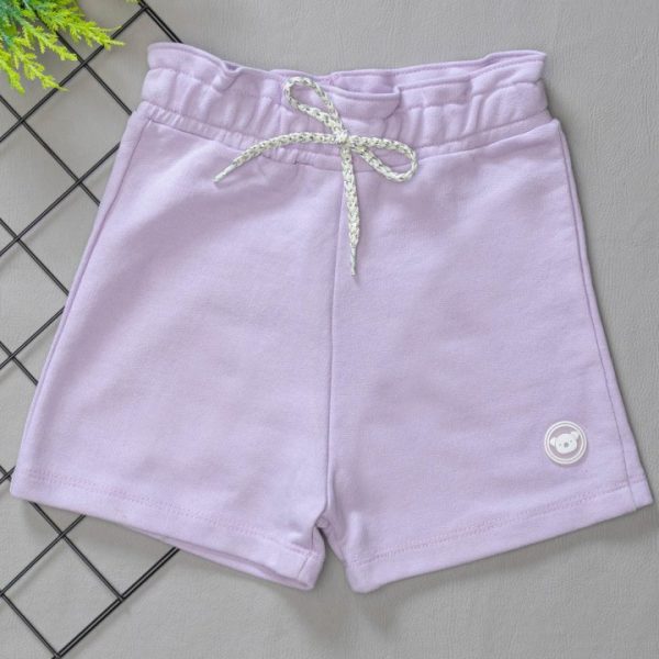 Shorts Moletinho Feminino Infantil Lilás Lyly