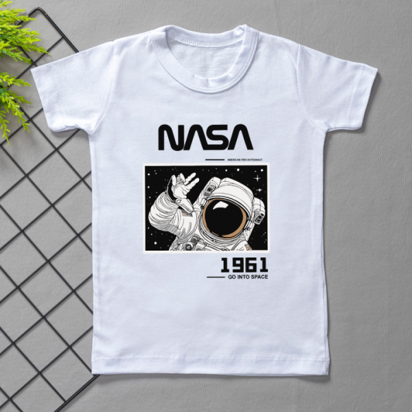 Camiseta Curta Infantil Estampada Nasa