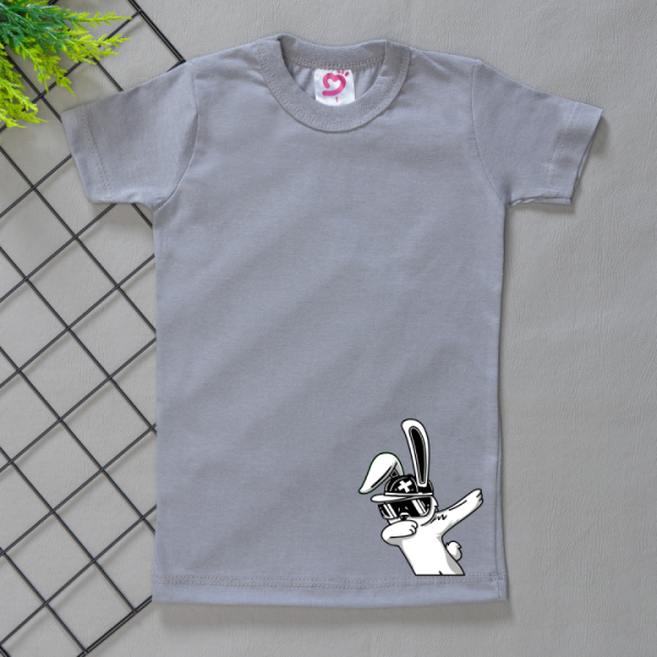Camiseta Curta Infantil Estampada Coelho Boom