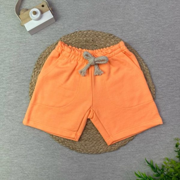 Shorts Moletinho Infantil Laranja Davi