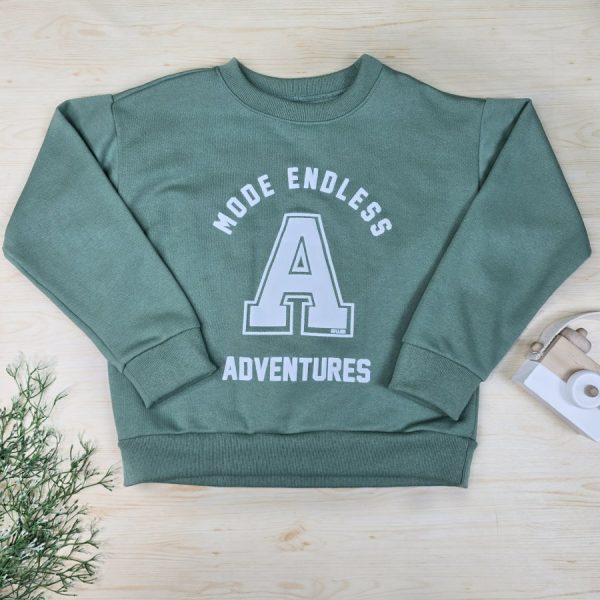Moletom com Gola Infantil Verde - Adventures