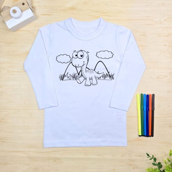 Camiseta Longa Infantil Mágica - Dino