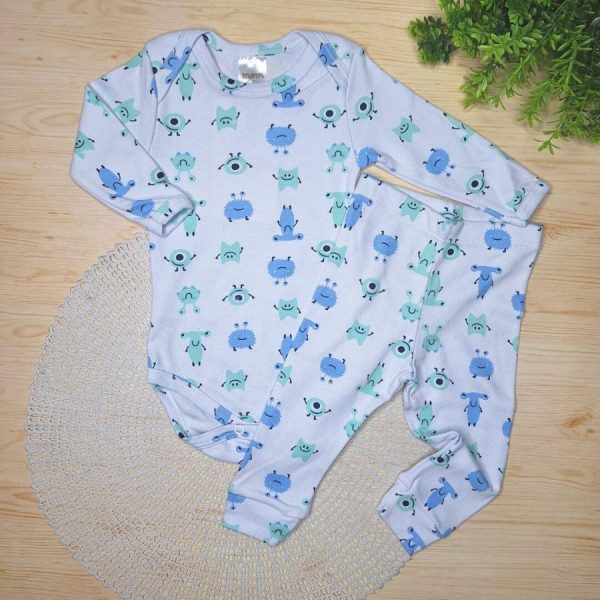Pijama Body e Calça Algodão Pagão - Monstrinho